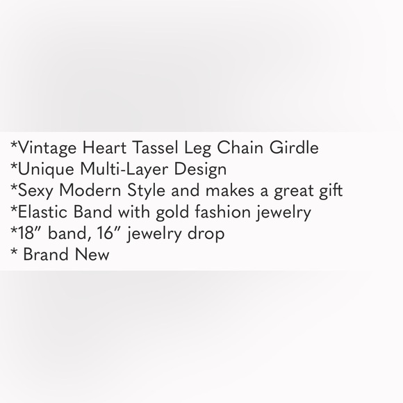 Last One! Sexy Gold Heart Tassle Girdle - Picture 7 of 7